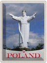 Blechschild 40x30 cm Polen Europa weiße Skulptur Bildmotiv Reisemotiv Abenteuer Reisen Urlaub