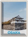 Blechschild 40x30 cm Osaka Japan Stadt Urlaub Asien Haus Bildmotiv Reisemotiv Abenteuer Reisen Straße