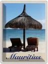 Blechschild 40x30 cm Mauritius Indischer Ozean Liege Bildmotiv Reisemotiv Abenteuer Reisen Urlaub