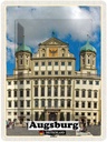 Blechschild 40x30 cm Augsburg Rathaus Architektur Bildmotiv Reisemotiv Abenteuer Reisen Straße Stadt Urlaub