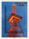 Blechschild 40x30 cm Berlin Funkturm Deutschland Bildmotiv Reisemotiv Abenteuer Reisen Straße Stadt Urlaub