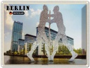 Blechschild 30x40 cm Berlin Molecule Urlaub Mann Skulptur Bildmotiv Reisemotiv Abenteuer Reisen Straße Stadt
