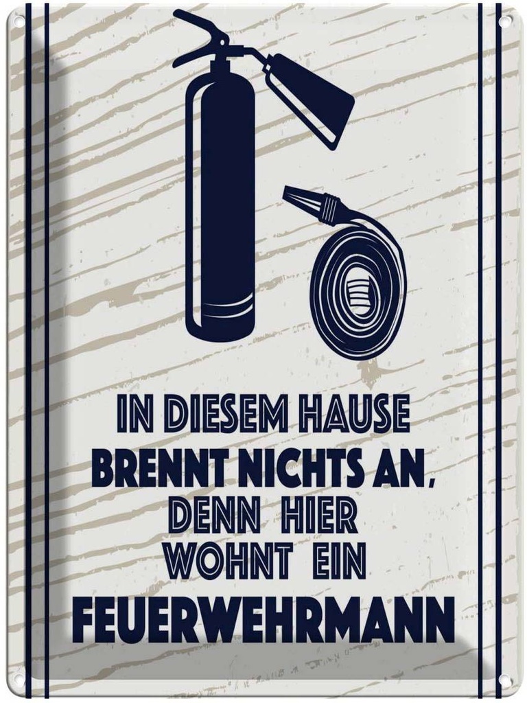 Blechschild 40x30 cm In diesem Hause brennt nichts an Spruch Zitat