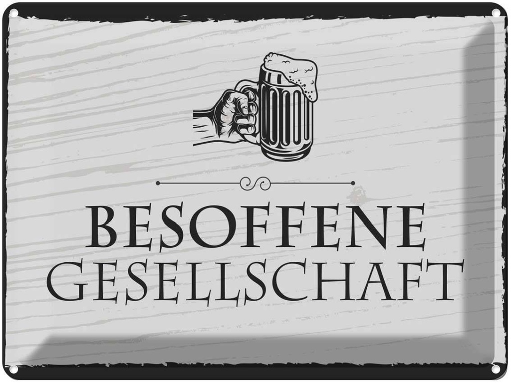 Blechschild 30x40 cm Stammtisch hier sitzen nur die Dekoration Spruch Zitat