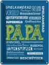Blechschild 40x30 cm Spielkamerad Beschützer Freund blau Spruch Zitat