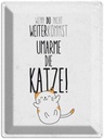 Blechschild 40x30 cm Katze nicht weiter kommst umarme Tier Haustier