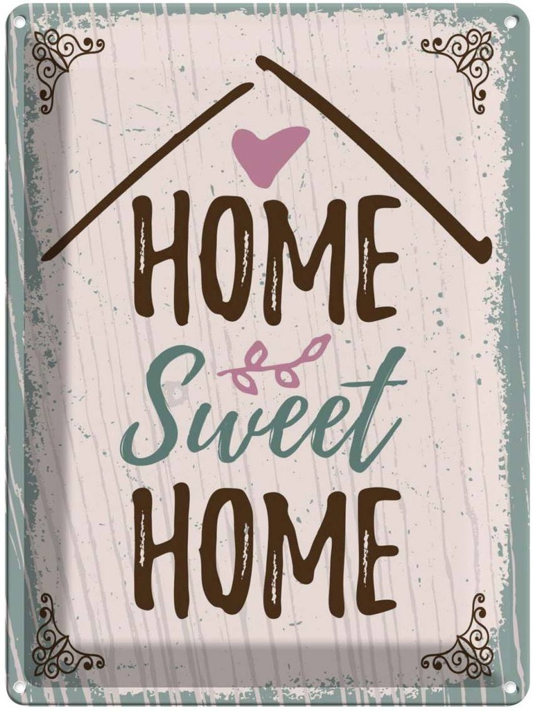 Blechschild 40x30 cm Home Sweet Geschenk