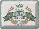 Blechschild 30x40 cm Bester Papa der Welt Männer Frauen Spruch Zitat