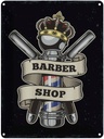 Blechschild 40x30 cm Barbershop Friseur Salon Haare