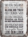 Blechschild 40x30 cm Sei du selbst mache Fehler lerne Spruch Zitat