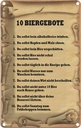 Blechschild 18x12 cm 10 Biergebote du sollst kein Dekoration Spruch Zitat