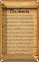 Blechschild 18x12 cm Desiderata Gedicht Englisch Dekoration Spruch Zitat