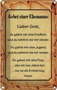 Blechschild 18x12 cm Gebet eines Ehemanns Lieber Gott Spruch Zitat