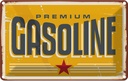 Blechschild 12x18 cm Premum Gasoline Tankstelle Benzin Warnschild Hinweisschild Sicherheit Vorsicht