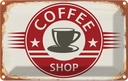 Blechschild 12x18 cm Coffee Shop Kaffee Tasse Essen Trinken