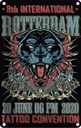 Blechschild 18x12 cm Tattoo Rotterdam Convention 20 june Dekoration