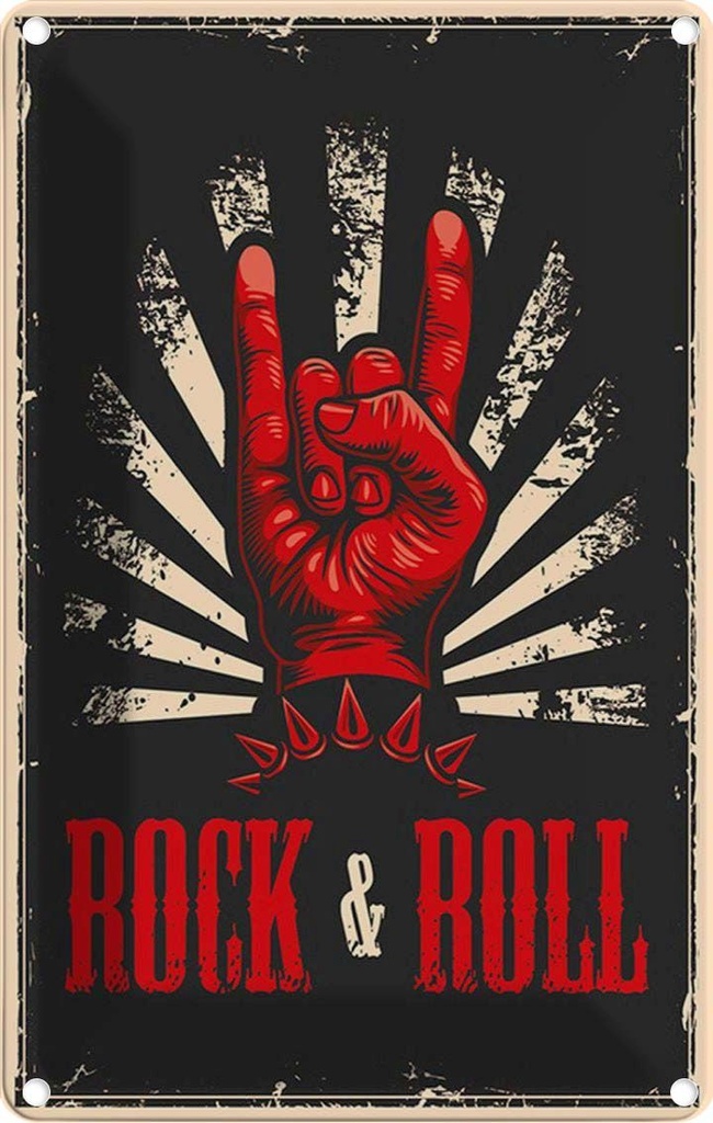 Blechschild 18x12 cm Rock & Roll Musik Keep Calm Yoga