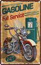 Blechschild 18x12 cm Gasoline fuli service 24/7 Warnschild Hinweisschild Sicherheit Vorsicht