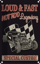 Blechschild 18x12 cm Auto loud & fast hot rod legendary