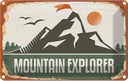 Blechschild 12x18 cm Mountain Explorer Dekoration