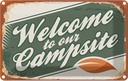 Blechschild 12x18 cm Camping welcome to our Campsite Outdoor