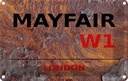 Blechschild 20x30 cm Mayfair W1