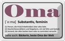 Blechschild 20x30 cm Oma Bäckerin beste Welt Opa Spruch Zitat