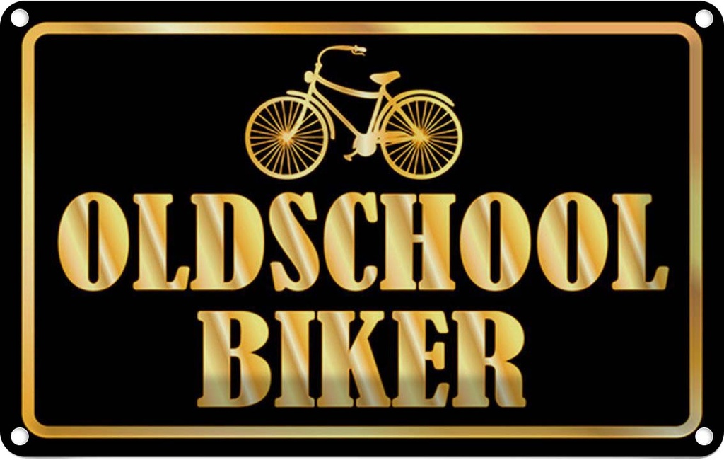 Blechschild 20x30 cm Oldscholl Biker Sport Hobby