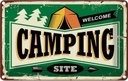 Blechschild 20x30 cm Camping welcome Outdoor
