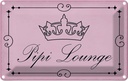 Blechschild 20x30 cm Pipi Lounge Toilette Krone rosa Warnschild Hinweisschild Sicherheit Vorsicht