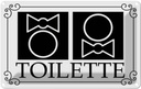 Blechschild 20x30 cm WC Piktogramm Toilette Warnschild Hinweisschild Sicherheit Vorsicht