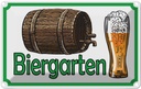 Blechschild 20x30 cm Biergarten Bier Brauerei Essen Trinken