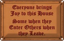 Blechschild 20x30 cm everyone brings joy this house Dekoration