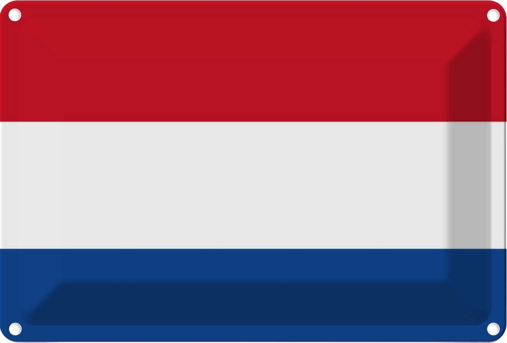 Blechschild 20x30 cm Niederlande Netherlands Flagge Europa Fahne Wappen