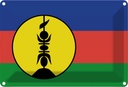 Blechschild 20x30 cm Neukaledonien New Caledonia Flagge Fahne Wappen