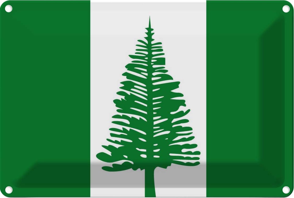 Blechschild 20x30 cm Norfolkinsel Norfolk Island Flagge Fahne Wappen