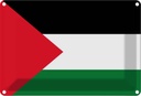 Blechschild 20x30 cm Palästinas Palestine Flagge Fahne Wappen