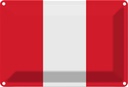 Blechschild 20x30 cm Perus Peru Flagge Fahne Wappen