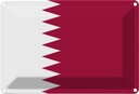 Blechschild 20x30 cm Katars Qatar Flagge Fahne Wappen