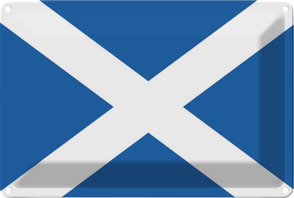 Blechschild 20x30 cm Schottlands Scotland Flagge Fahne Wappen
