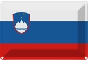 Blechschild 20x30 cm Sloweniens Slovenia Flagge Fahne Wappen