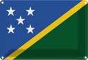 Blechschild 20x30 cm Salomonen Solomon Islands Flagge Fahne Wappen