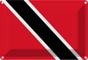 Blechschild 20x30 cm Trinidad und Tobagos Falg Flagge Fahne Wappen