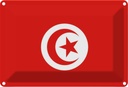 Blechschild 20x30 cm Tunesiens Tunisia Flagge Fahne Wappen