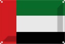 Blechschild 20x30 cm Vereinigten Arabischen Emirate Flagge Fahne Wappen