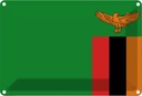Blechschild 20x30 cm Sambias Zambia Flagge Fahne Wappen