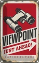 Blechschild 18x12 cm Viewpoint just ahead Adventure Dekoration