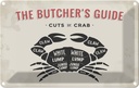Blechschild 12x18 cm Krabben cuts of crub Fisch Dekoration