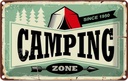 Blechschild 12x18 cm Camping Zone Outdoor Abenteuer