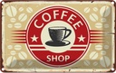 Blechschild 12x18 cm Kaffee Coffee Shop Essen Trinken
